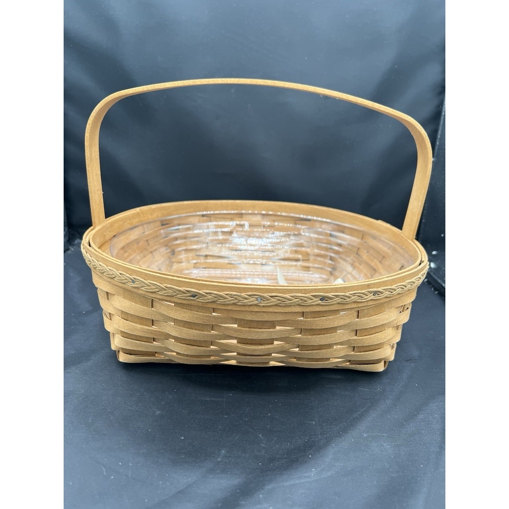 🧺🥧 Longaberger 2009 Fancy Round Pie Basket – 13" – w/Protector – Beautiful🌿✨